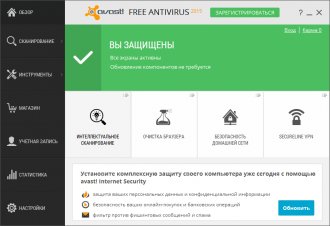 Обзор Avast Free Antivirus 2015: Панель управления
